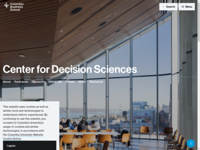 Center for the Decision Sciences website screenshot