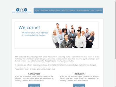 Small Business Knowledge Center website screenshot