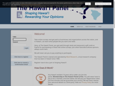 The Hawaii Panel website screenshot