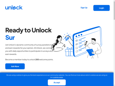 Unlock Surveys website screenshot