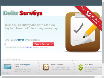 Dollar Surveys website screenshot