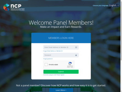 National Consumer Panel website screenshot