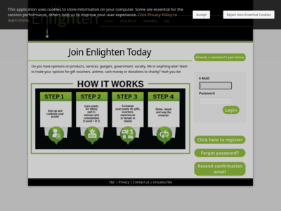 Enlighten website screenshot