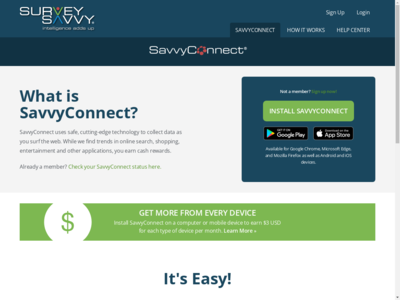 SavvyConnect website screenshot