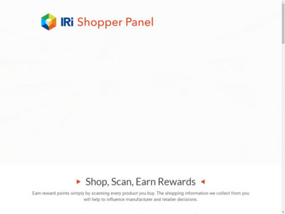 IRI Shopper Panel website screenshot