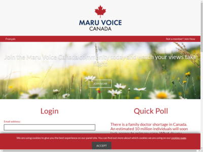 Maru Voice Canada website screenshot