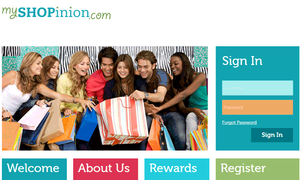 MyShopinion website