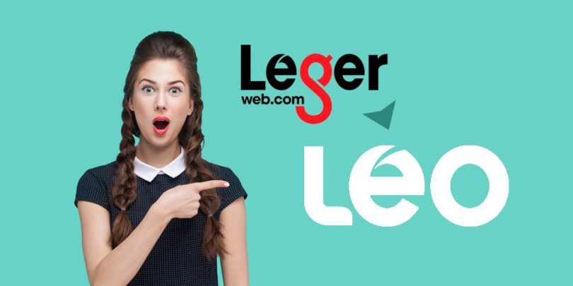 LegerWeb Becomes Leo logos with woman