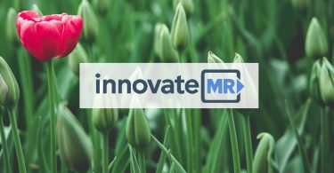 Innovate MR logo superimposed on tulips