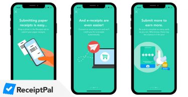 Receiptpal surveys app screens