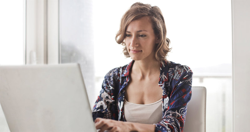 Mom on computer