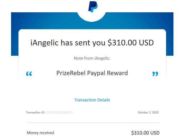 PrizeRebel PayPal