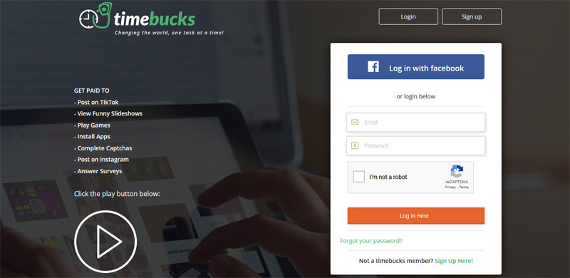 Timebucks website