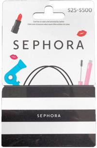 Sephora plastic gift card