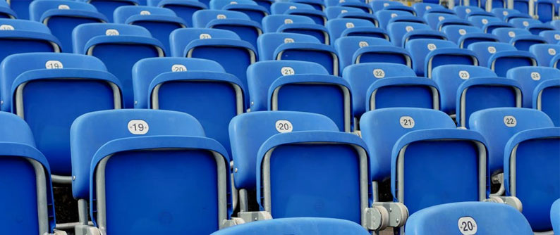 Empty stadium seats