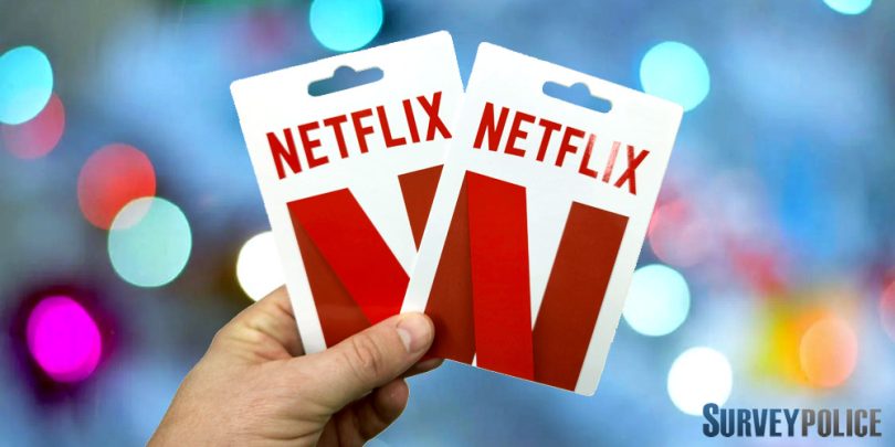 Holding Netflix gift cards