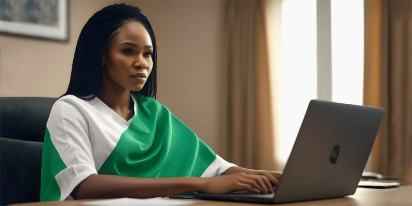 Nigerian woman working