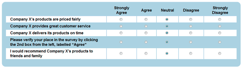 question based verification