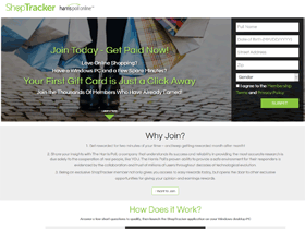 ShopTracker website screenshot