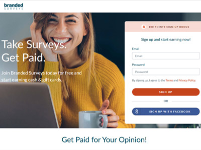Branded Surveys website