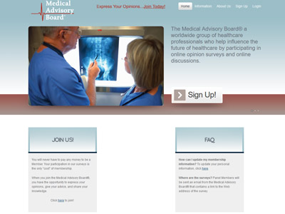 Medical Advisory Board website screenshot