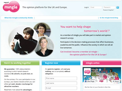 mingle website screenshot
