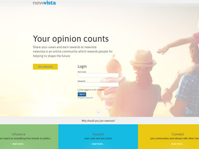 newvista website screenshot