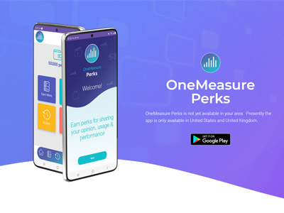 OneMeasure Perks website screenshot