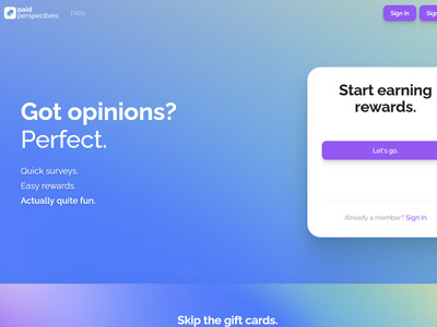 Paid Perspectives website screenshot