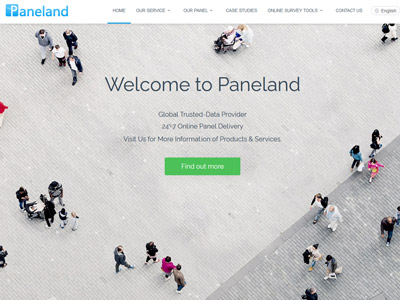 Paneland website screenshot
