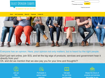 Select Opinion Leaders website screenshot