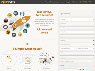 Univox Community website screenshot