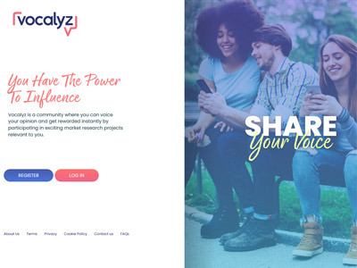 Vocalyz website screenshot