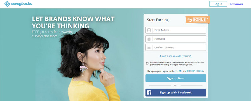 swagbucks homepage of website
