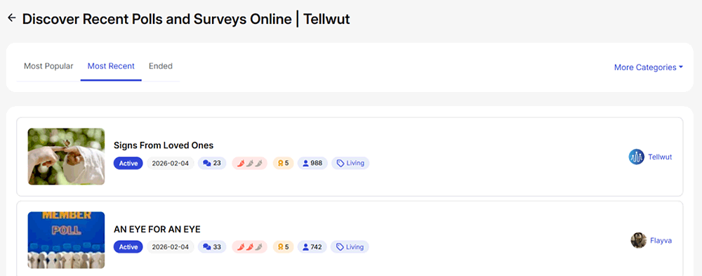 create surveys on Tellwut