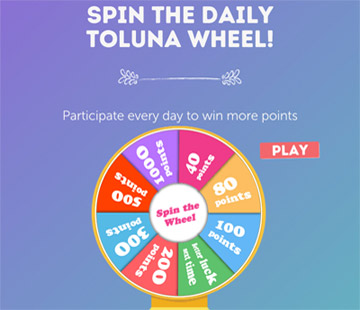 toluna influencers daily wheel