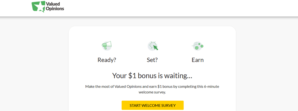 valued opinions sign up bonus