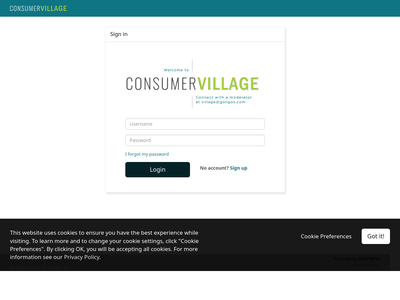 Consumer Village website screenshot