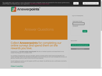 AnswerPoints website screenshot