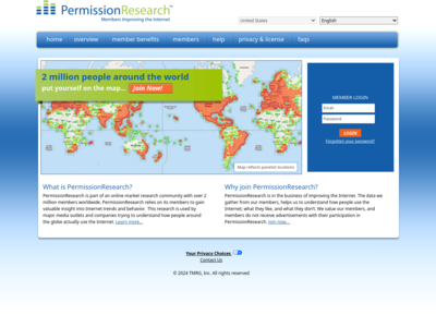 PermissionResearch website screenshot