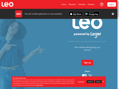 LEO website screenshot