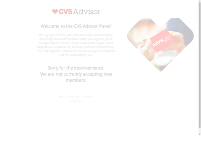 CVS Advisor Panel website screenshot