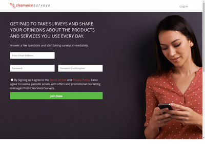 Clear Voice Surveys website screenshot