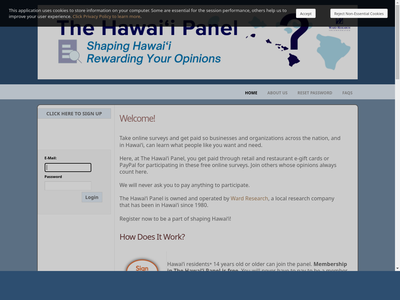 The Hawaii Panel website screenshot