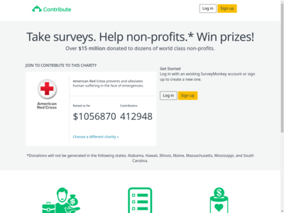 SurveyMonkey Contribute website screenshot