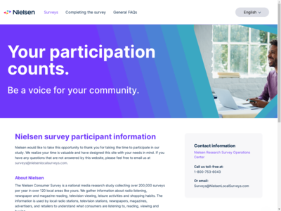 Nielsen Scarborough Surveys website screenshot