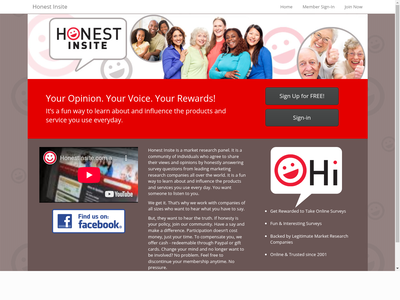 Honest Insite website screenshot