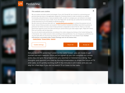 Gfk MediaView website screenshot