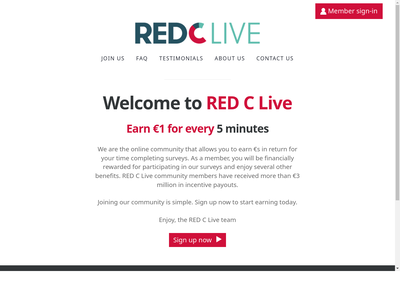 RedCLive website screenshot