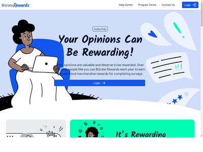 Bizrate Rewards website screenshot